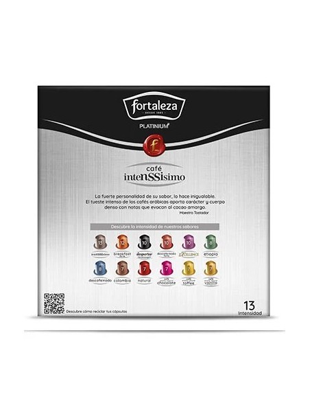 Café Intenssisimo 20 cápsulas Fortaleza Platinium compatibles con Nespresso®