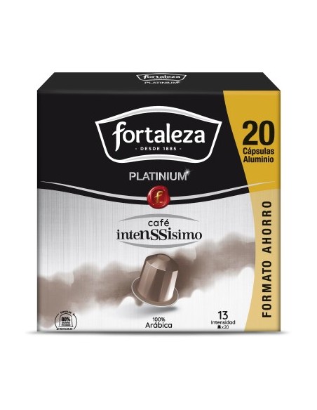 Café Intenssisimo 20 cápsulas Fortaleza Platinium compatibles con Nespresso®