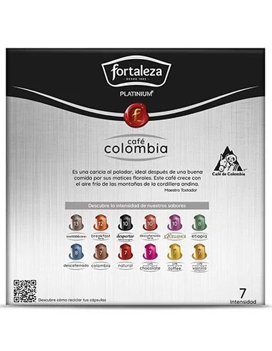Café Colombia 20 cápsulas Fortaleza Platinium compatibles con Nespresso®