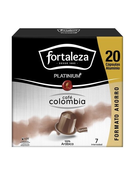 Café Colombia 20 cápsulas Fortaleza Platinium compatibles con Nespresso®